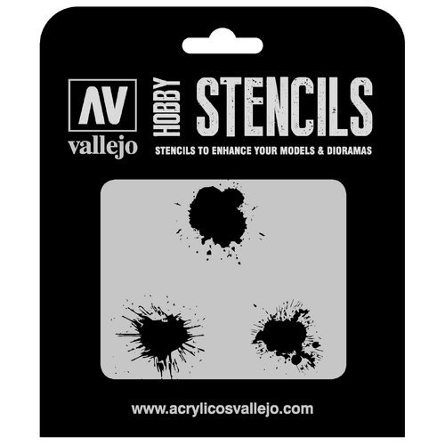 Vallejo 1/35 Paint Stains Stencil [ST-TX005]