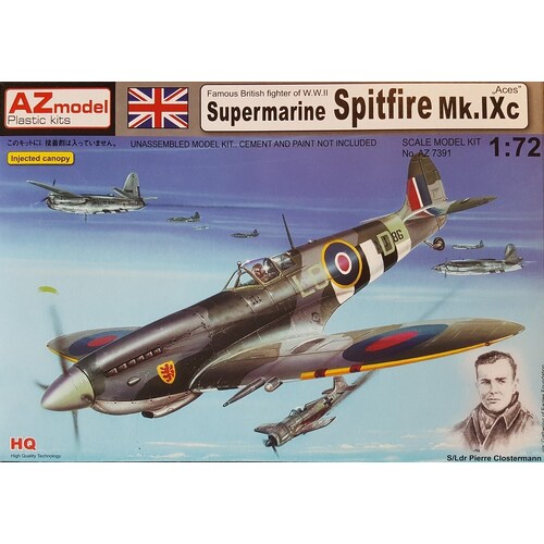 AZ Models 1/72 Spitfire Mk.IXC Aces Plastic Model Kit [AZ7391]