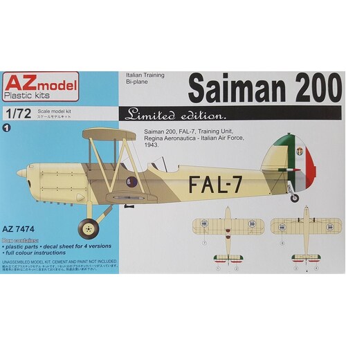 AZ Models 1/72 SAIMAN 200 It,USAF Plastic Model Kit [AZ7474]