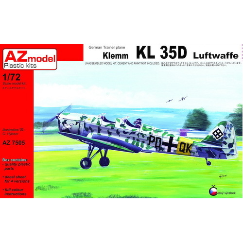 AZ Models 1/72 Klemm Kl 35D Luftwaffe  Plastic Model Kit [AZ7505]