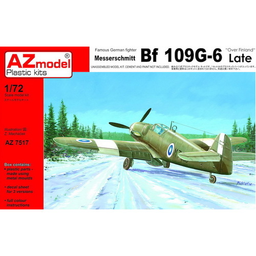 AZ Models 1/72 Bf 109G-6 Finland Plastic Model Kit [AZ7517]