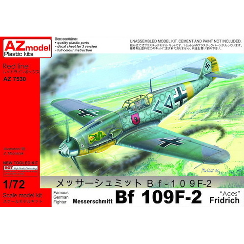 AZ Models 1/72 Bf 109F-2 Aces Plastic Model Kit [AZ7530]