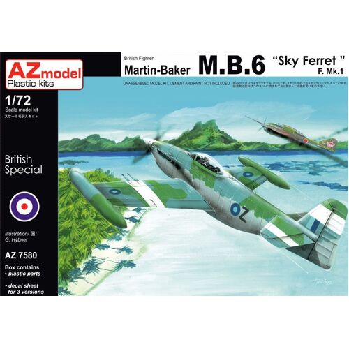 AZ Models 1/72 Martin Baker M.B.6 Day Ferret Plastic Model Kit [AZ7580]