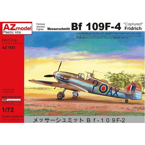 AZ Models 1/72 Messerschmitt Bf 109F-4 "Captured" Plastic Model Kit [AZ7587]