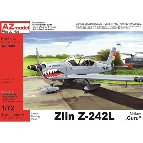 AZ Models 1/72 Zlin Z-242L Military Plastic Model Kit [AZ7608]