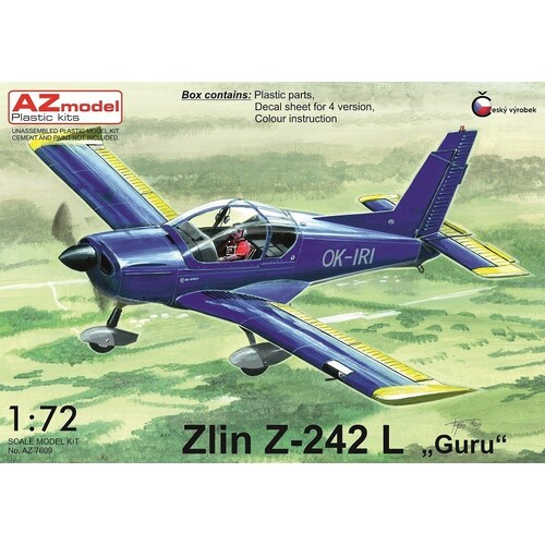 AZ Models 1/72 Zlin Z-242L Guru Plastic Model Kit [AZ7609]