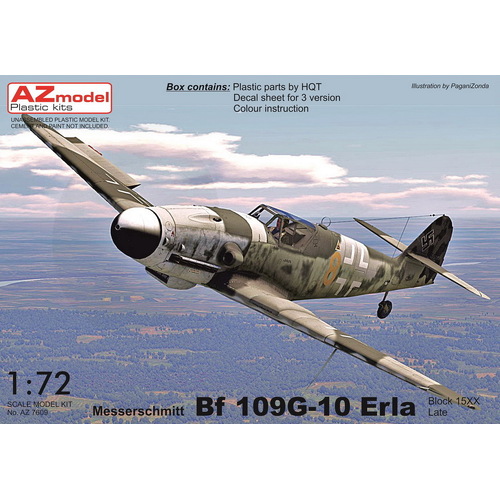 AZ Models 1/72 Bf 109G-10 Erla late, block 15XX Plastic Model Kit [AZ7611]