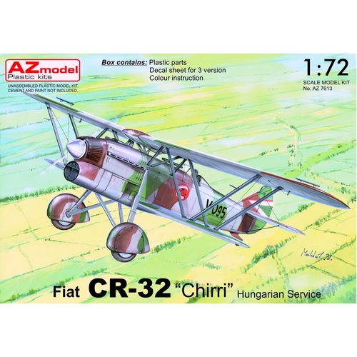 AZ Models 1/72 Fiat CR-32 ChirriHungarian Service Plastic Model Kit [AZ7613]