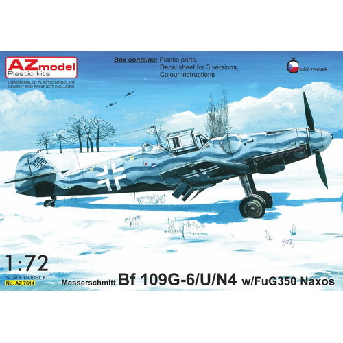 AZ Models 1/72 Bf 109G-6/U/N4 w/FuG350 Naxos Plastic Model Kit [AZ7614]