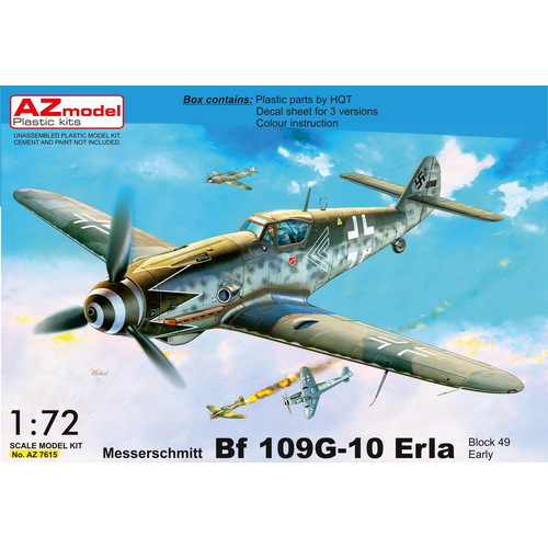 AZ Models 1/72 Bf 109G-10 Erla early, blocj 49XX Plastic Model Kit [AZ7615]