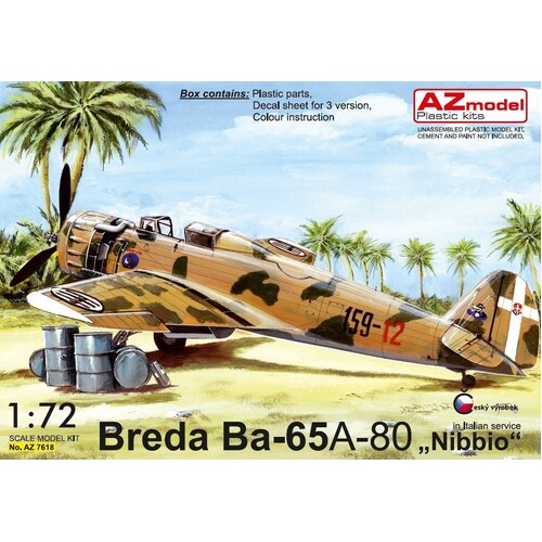 AZ Models 1/72 Breda Ba-65 A-80 Nibbio in Italian service Plastic Model Kit [AZ7618]