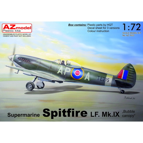 AZ Models 1/72 Spitfire LF.Mk.IX Bubble canopy Plastic Model Kit [AZ7633]