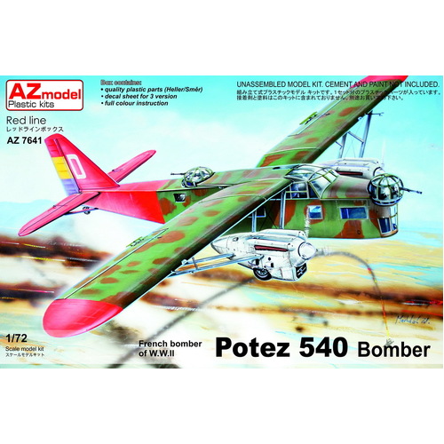 AZ Models 1/72 Potez 540 Bomber Plastic Model Kit [AZ7641]