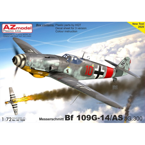 AZ Models 1/72 Bf 109G-14/AS JG.300 Plastic Model Kit [AZ7656]