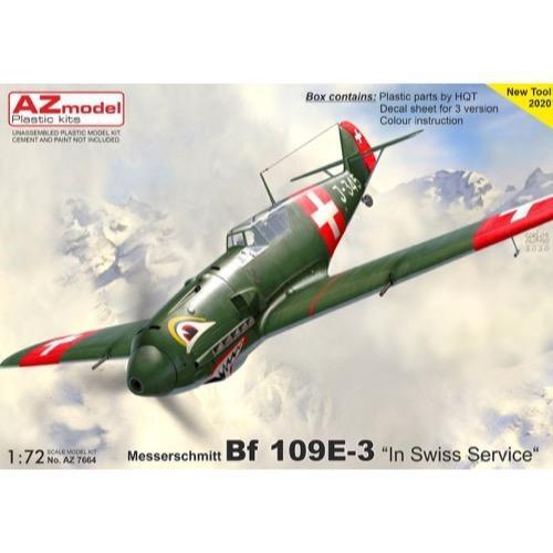 AZ Models 1/72 Bf 109E-3 "In Swiss Service" Plastic Model Kit [AZ7664]