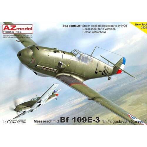 AZ Models 1/72 Bf 109E-3 "In Yugoslav Service" Plastic Model Kit [AZ7688]