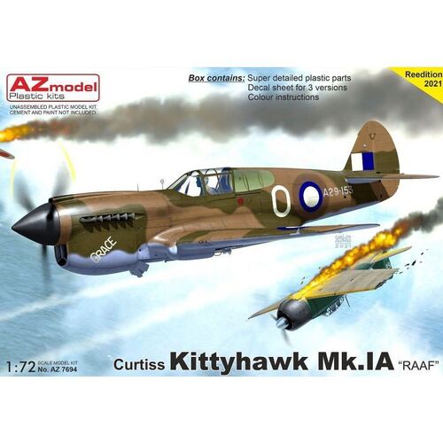 AZ Models 1/72 Kittyhawk Mk.la RAAF Plastic Model Kit [AZ7694]