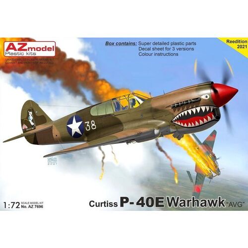 AZ Models 1/72 P-40E Warhawk "AVG" Plastic Model Kit [AZ7696]