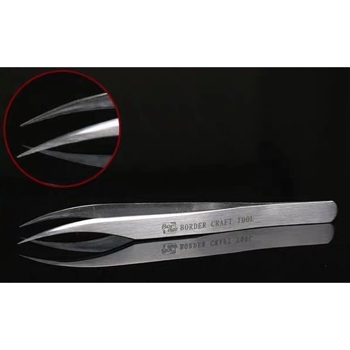 Border Model Curved Tipped Model Tweezers