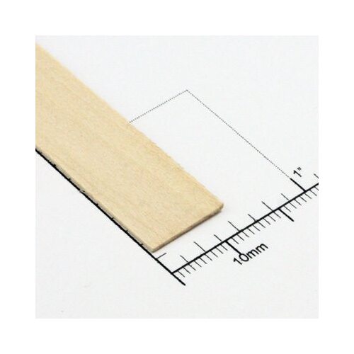 Bud Nosen Timber 1/32" Basswood Strips 1/2" x 12" (30) [3008]