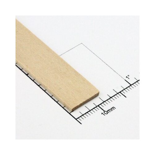 Bud Nosen Timber 1/16" Basswood Strips 1/2" x 24" (24) [3158]