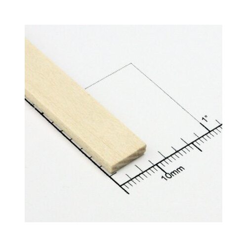 Bud Nosen Timber 3/32" Basswood Strips 3/8" x 24" (28) [3207]