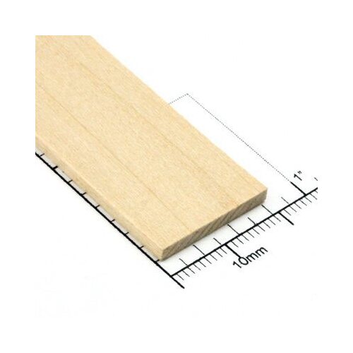 Bud Nosen Timber 3/32" Basswood Strips 3/4" x 24" (25) [3209]