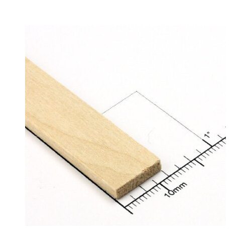 Bud Nosen Timber 1/8" Basswood Strips 1/2" x 24" (15) [3258]