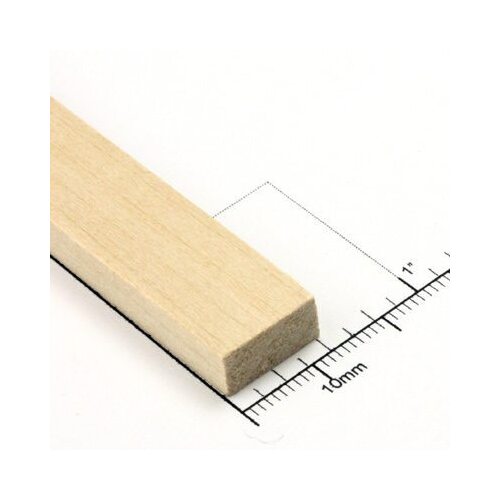 Bud Nosen Timber 1/4" Basswood Strips 1/2" x 24" (12) [3458]