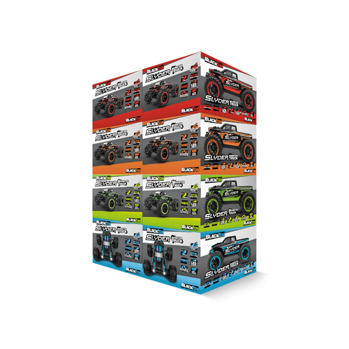 Blackzon Slyder MT Mixed Carton (2xGreen/2xBlue/2xRed/2xOrange)