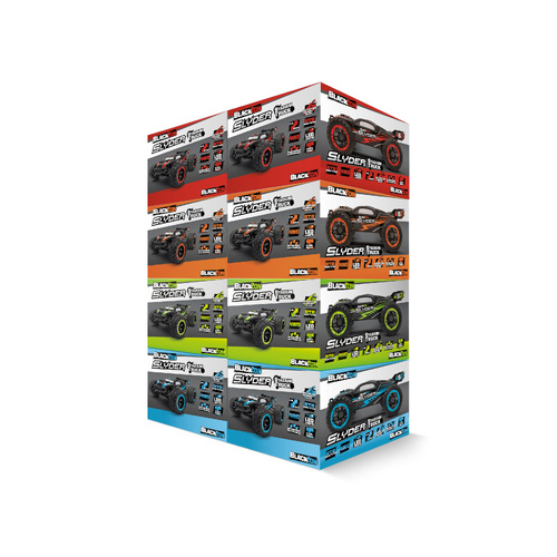 Blackzon Slyder ST Mixed Carton (2xGreen/2xBlue/2xRed/2xOrange)