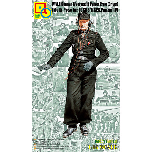 Classy 1/16 W.W.II German Wehrmacht Panzer Crew (Driver) Multi-Pose Plastic Model Kit [16004]