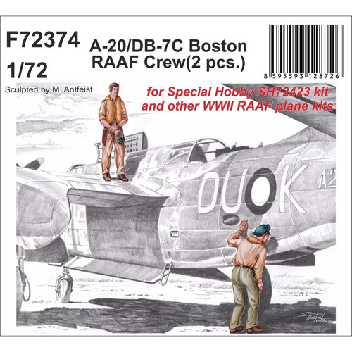 CMK 1/72 A-20/DB-7C Boston RAAF Crew Plastic Model Kit *Aus Decals*