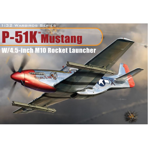 Dragon 1/32 P-51K Mustang w/4.5 inch M10 Rocket Launcher Plastic Model Kit [3224]