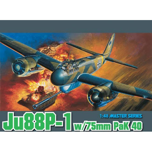 Dragon 1/48 Ju88P-1 w/7.5cm Pak 40 Plastic Model Kit [5543]