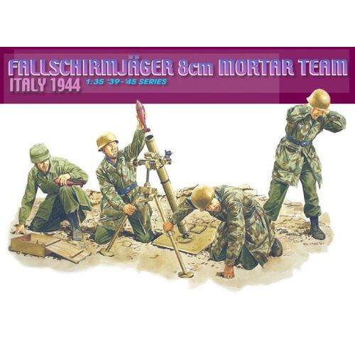 Dragon 1/35 Fallschirmjager 8cm Mortar Team Plastic Model Kit