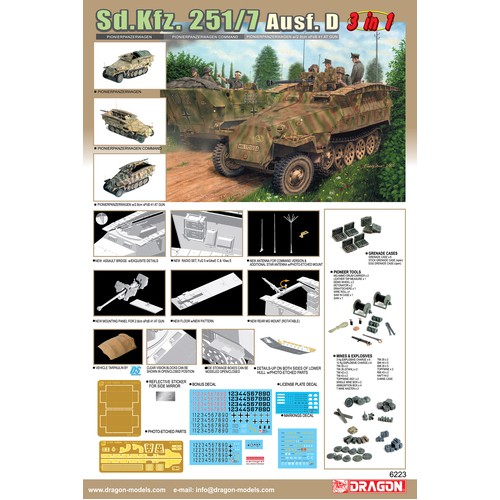 Dragon 1/35 Sd.Kfz.251/7 Ausf.D Pionierpanzerwagen Plastic Model Kit