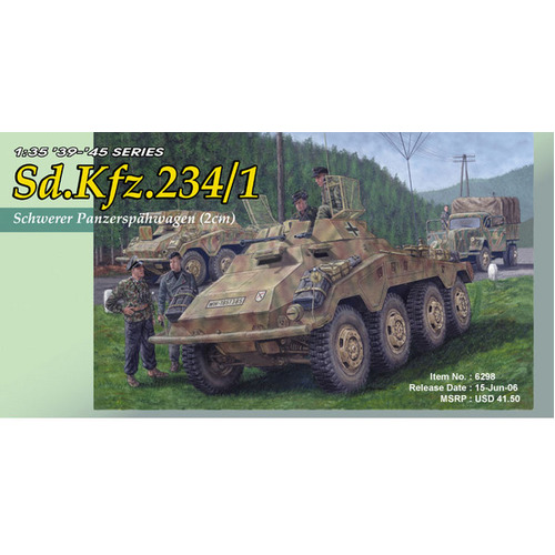 Dragon 1/35 Sd.Kfz.234/1 Schwerer Panzerspahwagen (2cm) Plastic Model Kit