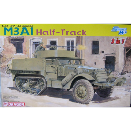 Dragon 1/35 US M3A1 Half-Track (3 in 1) Plastic Model Kit [6332]