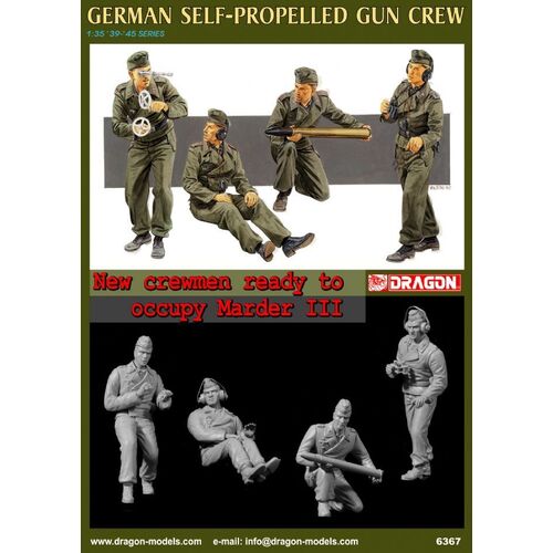 Dragon 1/35 German Self-Propelled Gun Crew Plastic Model Kit [6367]