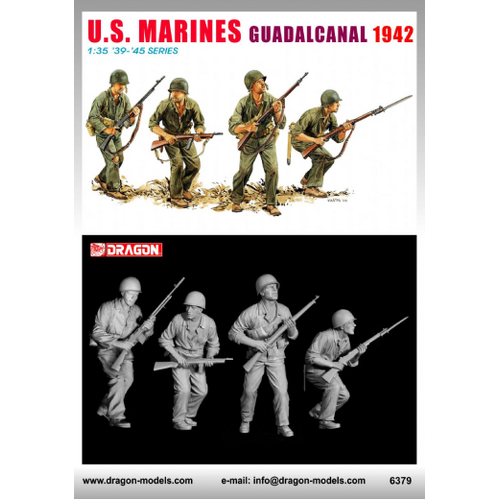 Dragon 1/35 U.S. Marines (Guadalcanal 1942) Plastic Model Kit [6379]