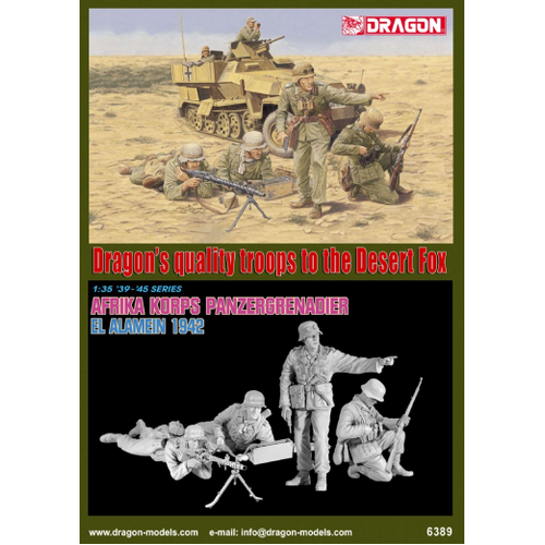 Dragon 1/35 Afrika Korps Panzergrenadier (El Alamein 1942) Plastic Model Kit [6389]