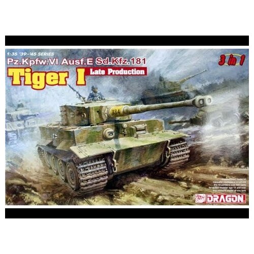 Dragon 1/35 Tiger I Late Production (3 in 1) Plastic Model Kit [6406]