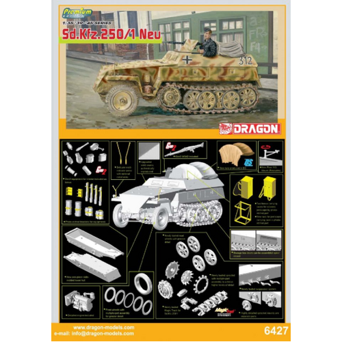 Dragon 1/35 Sd.Kfz. 250/1 NEU Plastic Model Kit [6427]