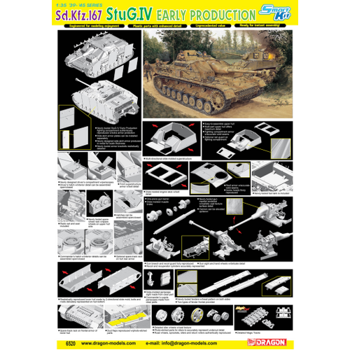 Dragon 1/35 Sd.Kfz.167 StuG.IV EARLY PRODUCTION (SMART KIT) [6520]