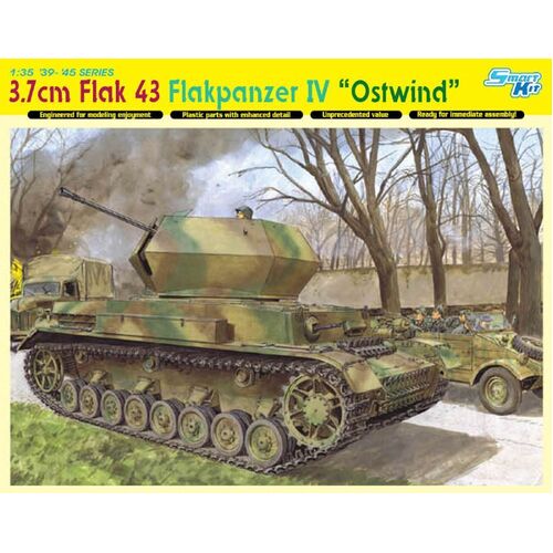 Dragon 1/35 3.7cm FlaK 43 Flakpanzer IV "Ostwind" Plastic Model Kit