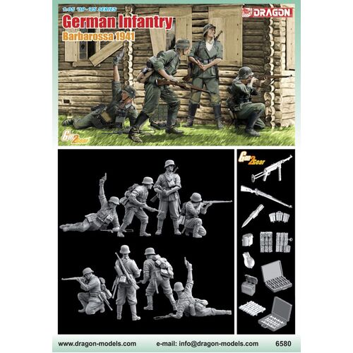 Dragon 1/35 German Infantry Barbarossa 1941 Plastic Model Kit [6580]