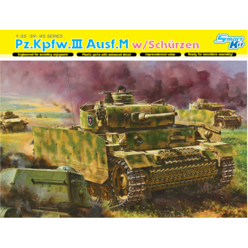 Dragon 1/35 Pz.Kpfw.III Ausf.M w/Schurzen Plastic Model Kit [6604]