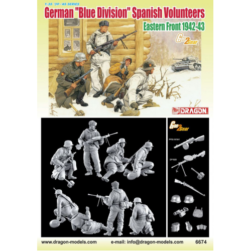 Dragon 1/35 German Blue Div Spanish Volunteer Plastic Model Kit