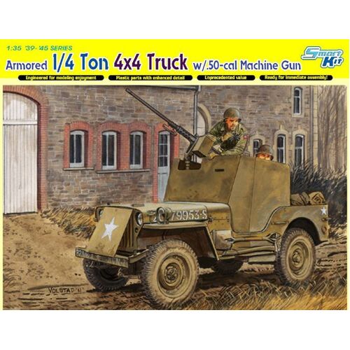 Dragon 1/35 Armored 1/4 Ton 4x4 Truck w/.50-cal Machine Gun [6714]